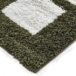Tapis à poils longs - Asilah (vert/blanc)