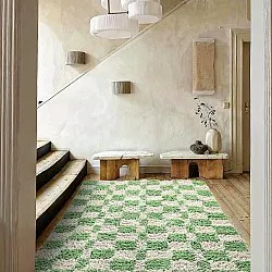 Tapis shaggy - Atrani Natural Cotton Shaggy (vert)