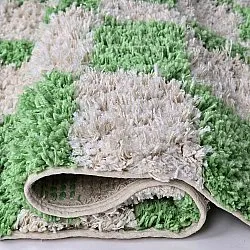 Tapis shaggy - Atrani Natural Cotton Shaggy (vert)