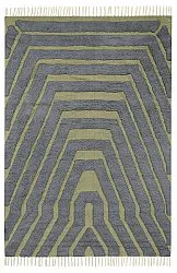 Tapis à poils longs - Callista Natural Cotton Shaggy (noir/vert)