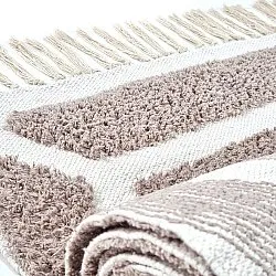 Tapis à poils longs - Callista Natural Cotton Shaggy (taupe)