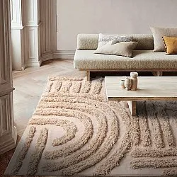 Tapis shaggy - Cazorla Natural Cotton Shaggy (beige)