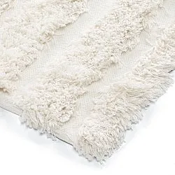 Tapis shaggy - Cazorla Natural Cotton Shaggy (blanc cassé)