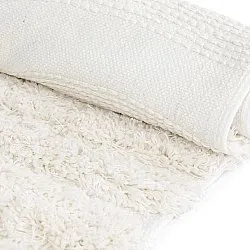Tapis shaggy - Cazorla Natural Cotton Shaggy (blanc cassé)