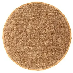Tapis rond - Celina Natural Cotton Shaggy (marron/orange)