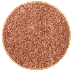Tapis rond - Celina Natural Cotton Shaggy (rouge)