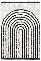 Tapis à poils longs - Cluny (blanc/noir)