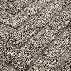 Tapis rond - Conara Natural Cotton Shaggy (taupe)