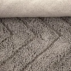 Tapis rond - Conara Natural Cotton Shaggy (taupe)