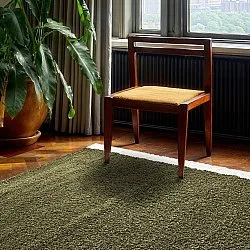 Tapis à poils longs - Conques (vert/blanc)