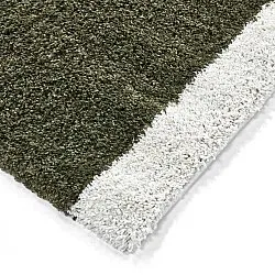 Tapis à poils longs - Conques (vert/blanc)