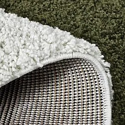 Tapis à poils longs - Conques (vert/blanc)