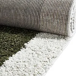 Tapis à poils longs - Conques (vert/blanc)
