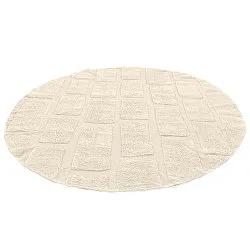 Tapis rond - Cyrus Natural Cotton Shaggy (beige)