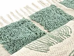 Tapis à poils longs - Cyrus Natural Cotton Shaggy (vert)
