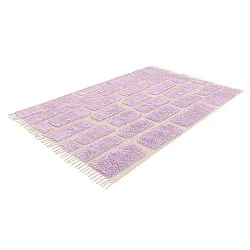 Tapis à poils longs - Cyrus Natural Cotton Shaggy (violet)