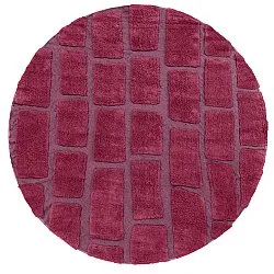 Tapis rond - Cyrus Natural Cotton Shaggy (rouge)