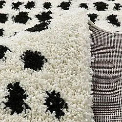 Tapis à poils longs - Dotty (noir/blanc)