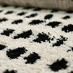 Tapis à poils longs - Dotty (noir/blanc)