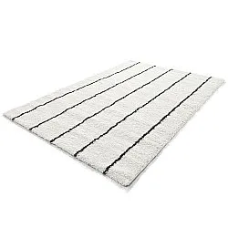 Tapis à poils longs - Eze (blanc/noir)