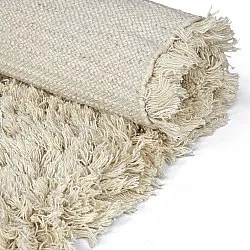 Tapis shaggy - Fassale Hand Woven Wool Shaggy (crème)
