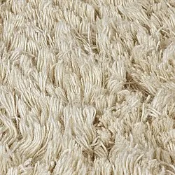 Tapis rond - Fassale Hand Woven Wool Shaggy (crème)