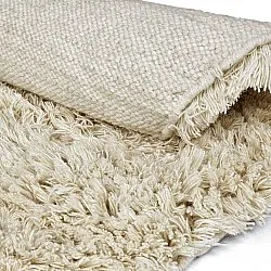 Tapis rond - Fassale Hand Woven Wool Shaggy (crème)