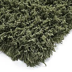 Tapis shaggy - Fassale Hand Woven Wool Shaggy (vert mousse)