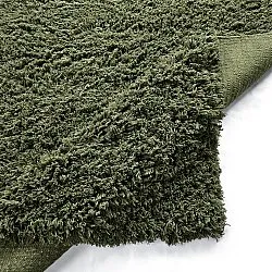 Tapis shaggy - Fassale Hand Woven Wool Shaggy (vert mousse)