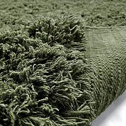 Tapis shaggy - Fassale Hand Woven Wool Shaggy (vert mousse)