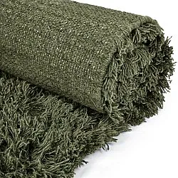 Tapis shaggy - Fassale Hand Woven Wool Shaggy (vert mousse)