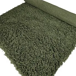 Tapis shaggy - Fassale Hand Woven Wool Shaggy (vert mousse)