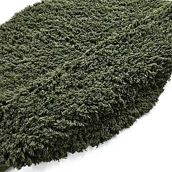 Tapis rond - Fassale Hand Woven Wool Shaggy (vert mousse)