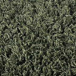 Tapis rond - Fassale Hand Woven Wool Shaggy (vert mousse)