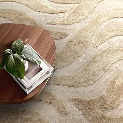 Tapis shaggy - Fergana (crème/beige)