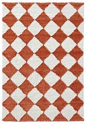 Tapis à poils longs - Albi (blanc/orange)