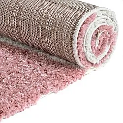 Tapis à poils longs - Gordes (rose/blanc)