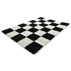 Tapis à poils longs - Gordes (noir/blanc)