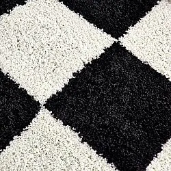 Tapis à poils longs - Gordes (noir/blanc)
