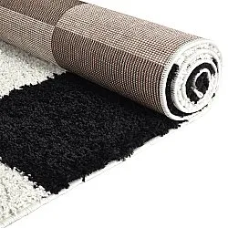 Tapis à poils longs - Gordes (noir/blanc)
