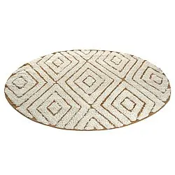 Tapis rond - Holwell Natural Cotton Shaggy (umazano bela/rjava)