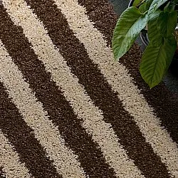 Tapis à poils longs - Imilchil (beige/marron)