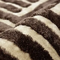 Tapis shaggy - Karbala (beige/marron)