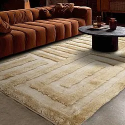Tapis shaggy - Karbala (crème/beige)