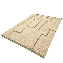 Tapis shaggy - Kiberg Hand Woven Wool Shaggy (crème)