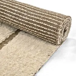 Tapis shaggy - Kiberg Hand Woven Wool Shaggy (crème)