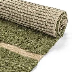Tapis shaggy - Kiberg Hand Woven Wool Shaggy (vert)