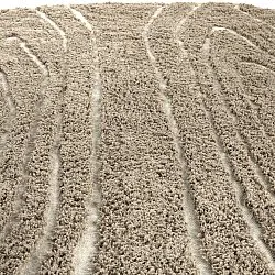 Tapis rond - Kindon Natural Cotton Shaggy (bež/bela)