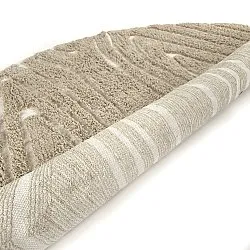Tapis rond - Kindon Natural Cotton Shaggy (bež/bela)