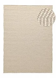 Tapis de laine - Larkana (beige/blanc)